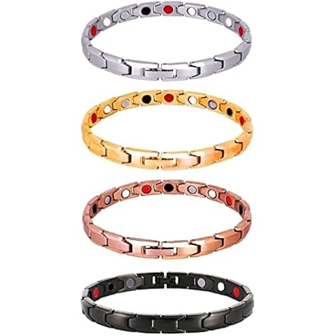 4 Pcs Magnetic Weight Loss Bracelet Magnetic Lymph Detox Bracelet Copper Magnetic Therapy Bracelet, Metal, alloy Cover