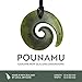 Ina & Co 100% New Zealand Jade Necklace for Men and Women, Hand Carved Maori Pendant With Black Adjustable Cord, Pounamu Green Stone Necklace, Koru Design Nephrite 1.3in (32mm)