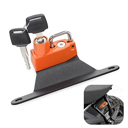 GUAIMI Helmet Lock Motorcycle Anti-Theft Helmet Security Lock for Harley Pan American RA1250 2021 -Orange