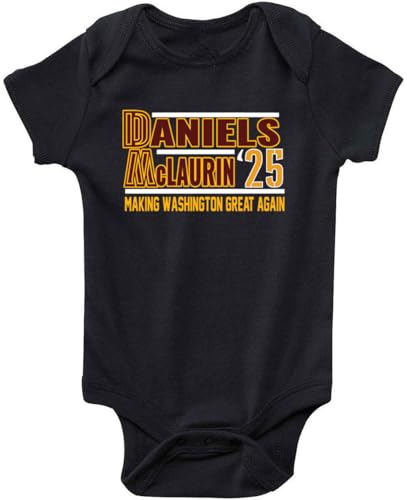 Jayden Daniels Terry McLaurin 2025 Washington Baby 1 Piece Short Sleeve