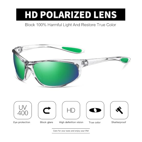 Image of FAGUMA Polarized Sports Sunglasses For Men UV400 Protection | Cycling Driving Fishing