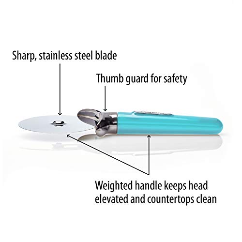 Farberware Cortador de pizza Pro tamanho único Aqua, 24 cm