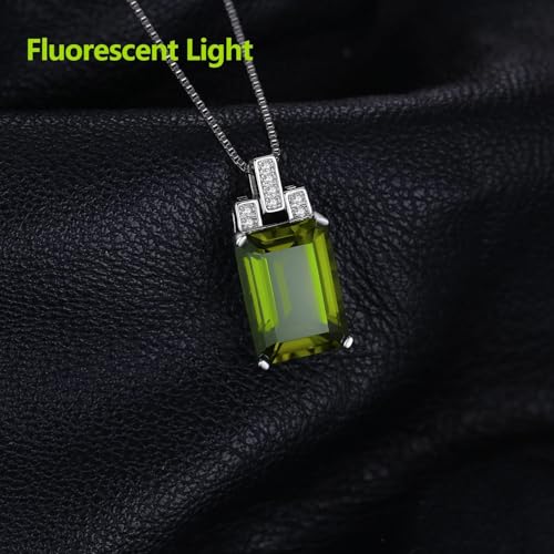 Gemstone Necklaces 6ct Emerald Nano Simulated Zultanite Color Change Diaspore Pendant Necklace 925 Sterling Silver-A652