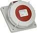 Produktbild Mennekes 101100236 Grundlagen Semi Einbauleuchte EWG, Steckdosen, 400 V, 50  60 Hz, 16 A, 5-polig, IP 67, Rot