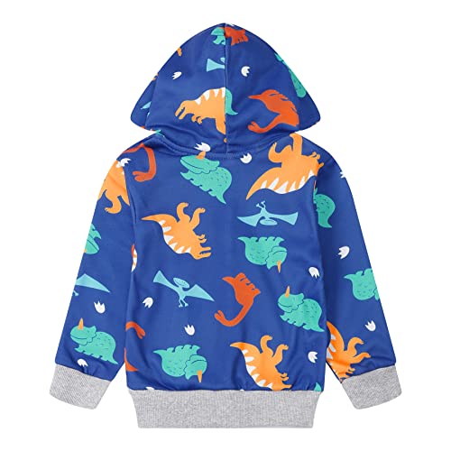 Image of Toddler Zip Up Hoodie Sweatshirt Fall Clothes Boys Jacket With Hood 2-7 Years