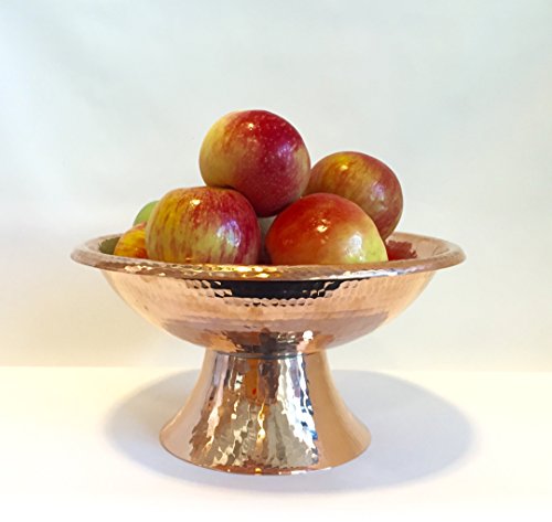 Sertodo Copper, Frutera Bowl, Hand Hammered 100% Pure Copper, 10 inch diameter