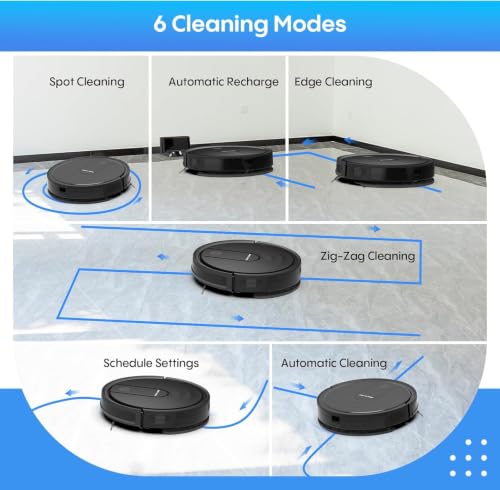 Image of Bagotte Robot Vacuum and Mop Combo with 5000Pa, Robotic Vacuum with Schedule, Quiet Slim,Self-Charging,Wi-Fi /Voice /App,Perfect for Pet /Hard Floors, /Carpet