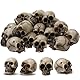 MisFun 20 Stück Totenkopf Deko, Halloween Deko Schädel, Mini Totenkopf Figur Mini Schädel Blumentopf Dekoration, Mini-Schädelköpfe für Halloween DIY Deko, Für Halloween Und Horror Party