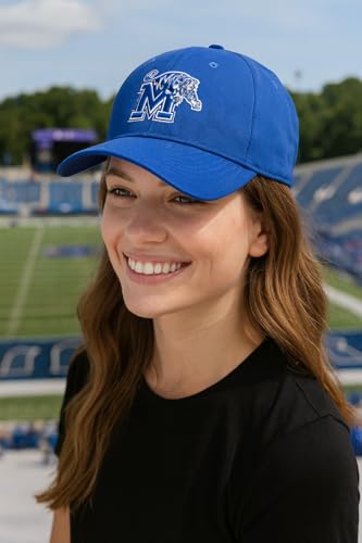 Gorra deportiva ajustable con logo bordado Memphis Blue/White miniatura 3