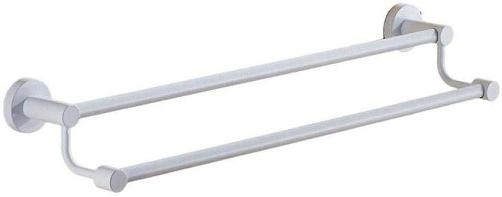 Porte-serviettes barre rail mural double acier inoxydable blanc vintage accessoires salle de bain WC