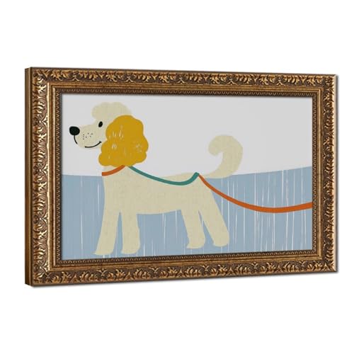 Toile caniche art mural haut de gamme décoration salon et chambre
