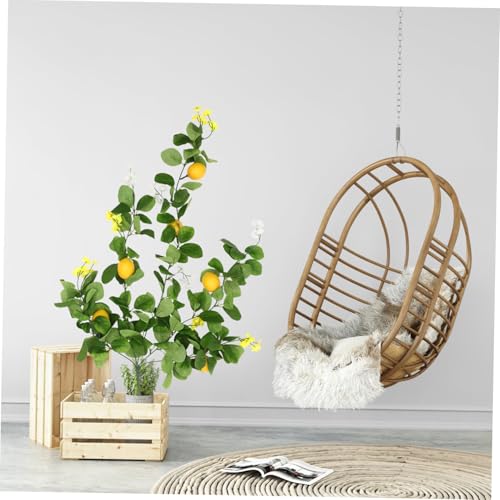 Rama artificial de limón colgante decorativa para pared interior 7