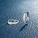 Carleen Created Diamond Hoop Earrings 925 Sterling Silver Channel Setting Round White Cubic Zirconia Huggie Birthday Gifts for Women Diameter 18mm / 0.71