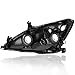 JSBOYAT Headlight Assembly Compatible with 2003 to 2007 Honda Accord Smoke Lens Amber Reflector