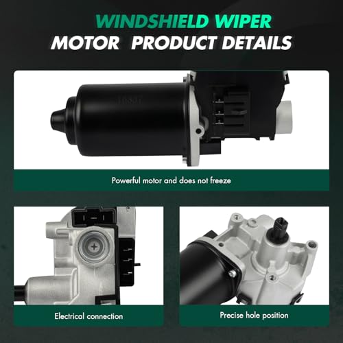 Image of SCITOO Front Windshield Wiper Motor Replacement for 1992-1994 for Ford for E-150 Econoline,1992-1994 for Ford for E-150 Econoline Club Wagon Wiper Motor E63F17504AC;E63Z17508A 3 Pins