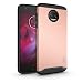 Moto Z2 Force Case, TUDIA Slim-Fit Heavy Duty [Merge] Extreme Protection/Rugged but Slim Dual Layer Case for Motorola Moto Z Force (2nd Generation), Moto Z2 Force Droid Edition (Rose Gold)