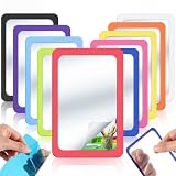 Dandat 10 Pcs Unbreakable Shatter Proof Mirror for Kids 6 x 4 Inches Small Pastel Unbroken Lock Mirrors Bulk for School DIY Crafts Nursery Montessori Daycare Classroom Speech Therapy (Bright Colors)