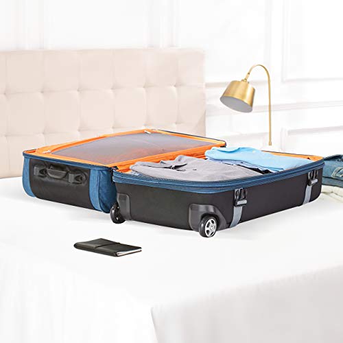 Amazon Basics Rolling Travel Duffel Bag Luggage with Wheels, Large, Green