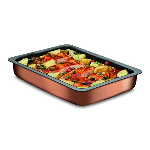Assadeira Retangular Rochedo Gourmet Pro Rev Cobre