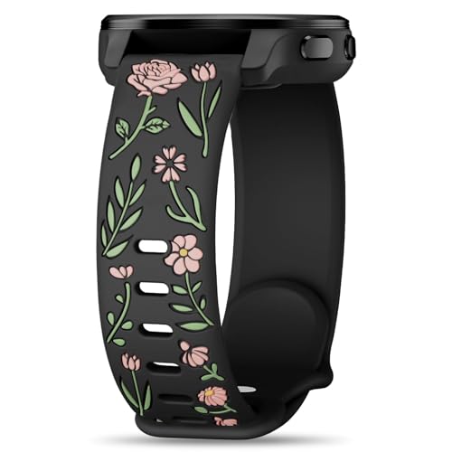 Huadea 22mm ���[�Y�t���[�����V���R���o���h Garmin Venu 3 45mm/Venu 2/Vivoactive 4/Venu 4 45mm�ɑΉ� �\�t�g�ŃL���[�g�ȍ���p�^�[�� �X�|�[�c�X�g���b�v Forerunner 570-47mm/