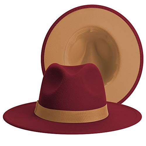 Image of Womens & Mens Fedora Hats, Wide Brim Fedora Hats for Women Men