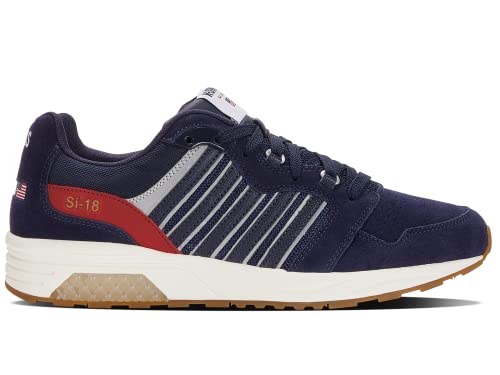 K-Swiss Men's Si-18 Rannell Suede Usa Sneaker, Vintage Peacot/Samba/Snow White, 12 M #TOP1