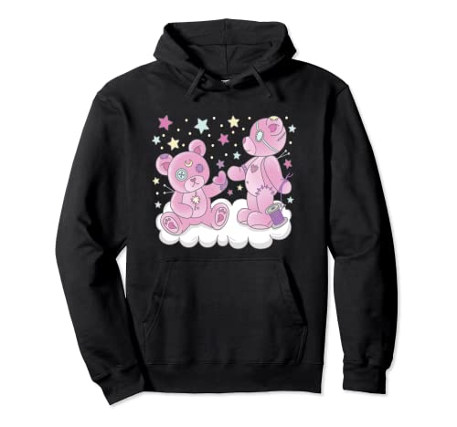 Kawaii Pastel Goth Lindo Espeluznante Oso Grunge Estético Sudadera con Capucha