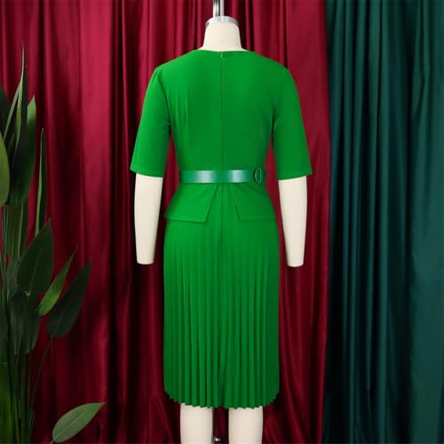 Cocktail Peplum Dress for Women Vintage Casual 3/4 Sleeve Work Office Business Bodycon Sheath Pencil Dress4