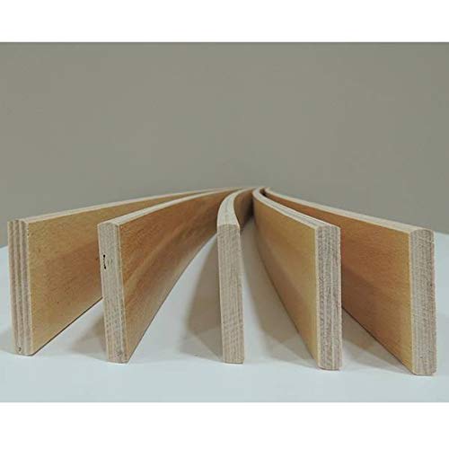 MonJar 5 x verende houten latten, reserveonderdelen, vervangende latten, reparatie voor lattenrooster (630 x 53 x 8 mm