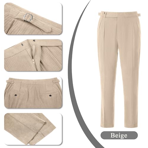 Mens Slim Fit Suits Corduroy Suit for Men 2 Piece Suit Jacket Blazer Pants Two Button Wedding Prom Tuxedo Suit4