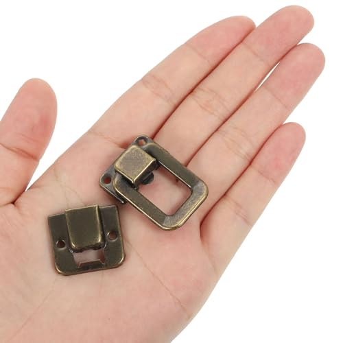 Image of PATIKIL Toggle Catch Lock 1.4 inch x 0.9 inch, 24 Pack Metal Buckle Hasp Lock Latch Clasp for Jewelry Box Wooden Case Decoration, Bronze