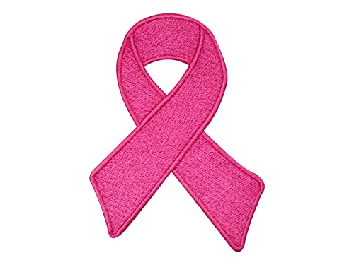Breast Cancer Awareness Patch Pink Embroidered Iron on Sew on Patch Badge for Clothes etc.9x6cm