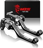 MZS Black Dirt Bike Brake Clutch Levers Pivot Adjustable CNC Compatible with KLX125 10-16 / KLX250 KLX250S KLX250SF 08-20 / KLX230 20-22 / KLX230R 20-23 / KLX300 KLX300SM 22-23 / KLE300 Z125 17-22