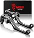 MZS Pivot Levers Brake Clutch CNC for Yamaha ATV Raptor 660 YFM660R 2001-2004/ Raptor 700 700R YFM700R 2000-2006 (Black)