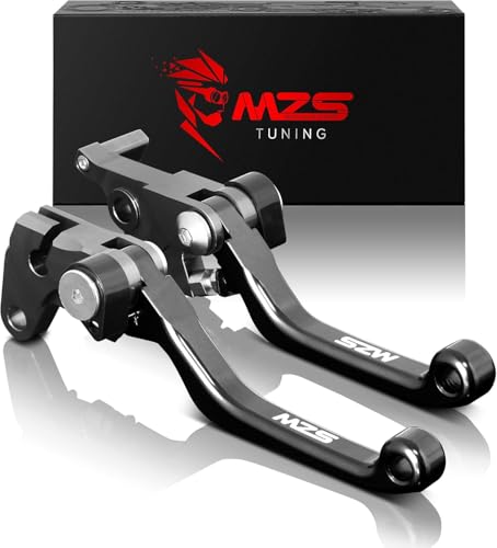 Image of MZS Black Dirt Bike Brake Clutch Levers Pivot CNC Compatible with CR125R 2004-2007 / CR250R 2004-2007 / CRF250R 2004-2006 / CRF450R 2004-2006 / CRF250X 2004-2018 / CRF450X 2005-2018