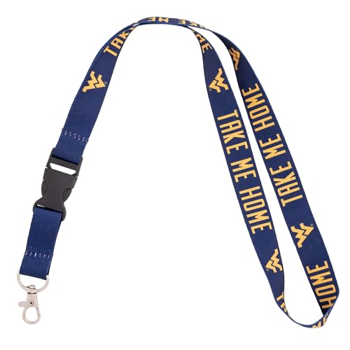 Desert Cactus West Virginia University Lanyard Mountaineers WVU Hail Car Keys ID Badge Holder Lanyard Keychain Detachable Breakaway Snap Buckle (Design C)