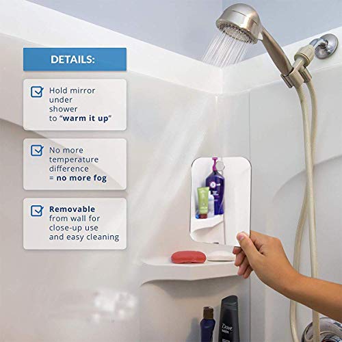 POCKETCAM-Espejo-de-ducha-para-afeitar-con-gancho-adhesivo-extraible-de-larga-duracion-resistente-a-las-roturas-capaz-de-no-empanarse-18cm-x-14-cm-66-mas-grande-que-el-original