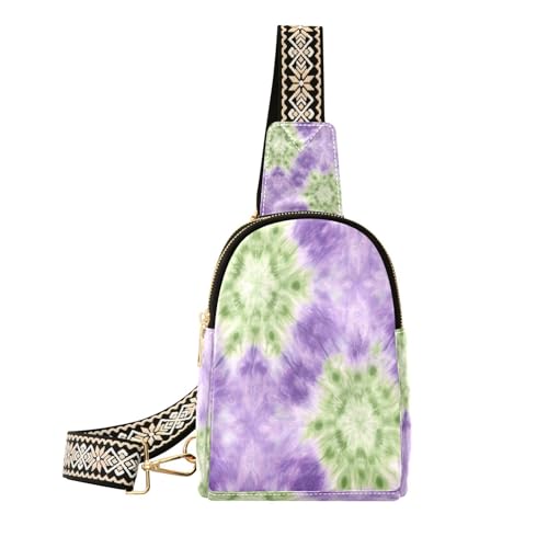 Housse de couette tie-dye violet et vert haut de gamme pour une décoration de chambre moderne