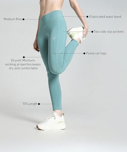 Image of Puma Polyester Mid Rise Tight Fit Womens Athleisure Tights (S22PUMA52161101-P)