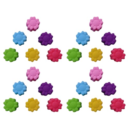 Silicone Cupcake Molds, 24Pcs Mini Flower Shape Silicone Baking Cups Cupcake Liners Reusable Muffin Cup Cake Pan for Cake Chocolate