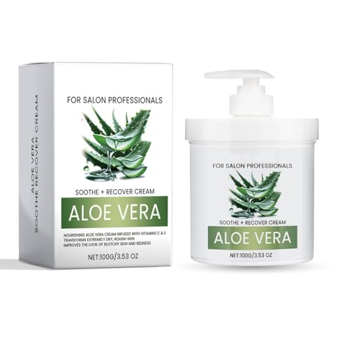 Crema Hidratante de Aloe Vera, Hidratación Duradera, Calma la Piel Sensible, Una Crema Suave Adecuada for Todo Tipo de Piel(5pcs)