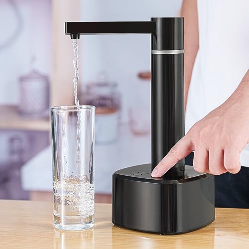 Bedside Water Dispenser, Portable Desktop Water Dispenser For 1-5 Gallon Bottle, 2-In-1 Electric Tabletop Water Dispenser & Water Jug Pump For Home, Office, Outdoor Camping #TOP6