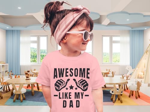 Image of Awesome Like My Daughter Shirt: Dad Shirts Men Fathers Day Tshirt Dad Birthday Gift Short Sleeve Tee Top