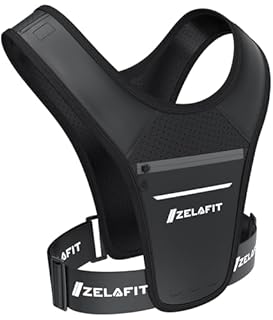 ZelaFit® Running Vest Phone Holder – Running Vest Women & Mens – Adjustable Reflective Running Phone Holder – Ultra-Lightweight Running Bag & Backpack Alternative – Waterproof Phone Pouch & Key Holder