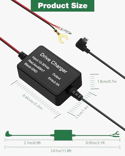 Kit de cable duro para cámara de salpicadero que evita descargas con protección de voltaje 2