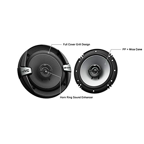 2 Pairs Of Jvc Cs-Dr162 Dr Series 6.5 Inch 2-Way Coaxial Speakers (300 Watts Peak) - 4 Speakers + Free Gravity Phone Holder #TOP3