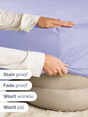 Image of Extra Deep Cal King Fitted Sheet - Single Fitted Sheet Only - Lavender | Easily Fits 18 inch to 24 inch Mattress, Soft, Wrinkle Free, Breathable & Comfy, Extra Deep Pockets Hotel Luxury Fitted Sheet
