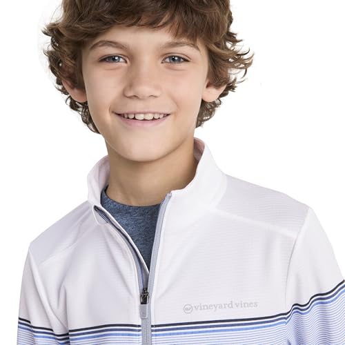 vineyard vines Boys' Striped Sankaty Quarter-Zip3