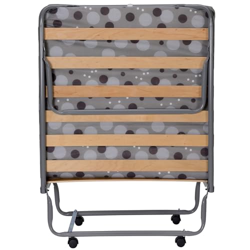 Sedac Lit Pliant - 80x190 - Gain de Place - 15 Lattes Bois Made in France - 1 Personne