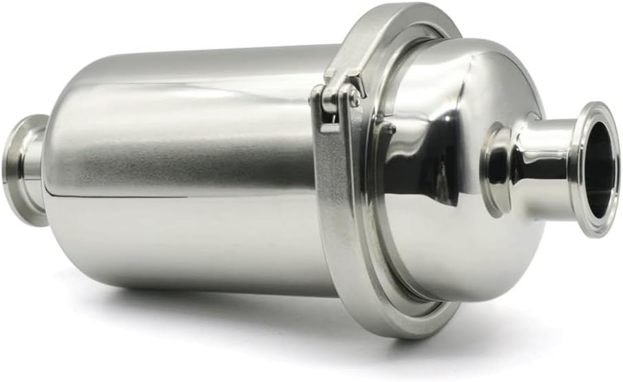 Short Inline Filter Suitable 51mm Ferrule OD 64, for Pipeline Tri Clamp SUS 304 Stainless Steel Machinery Manufacturers Parts(100 Mesh)